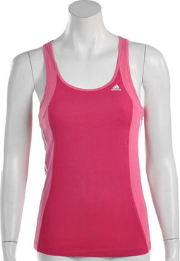 adidas - Essentials Multifunctional 3Stripes Tank - Tanktop - 44 - Roze/Wit