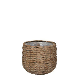 Mica Decorations Avalon Plantenmand - 26 x 26 x 26 cm - Handgemaakt van zeegras - Bruin