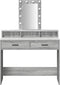 vidaXL - Kaptafel - met - LED-verlichting - - - Grijs - Sonoma - 100x41x140 - cm