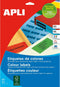 Printer Labels Apli Yellow 20 Sheets 210 x 297 mm