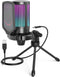 FIFINE A6V - USB RGB Streaming Microfoon met Standaard - Gaming - Podcast - Geschikt voor PS5