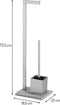 WENKO Granit - Toiletbutler - WC-borstel met houder en toiletrolhouder - Zilver