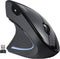 Perixx Perimice-713L - Ergonomische muis - Verticaal 2000 dpi - Zwart