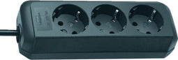 Brennenstuhl Eco-Line - Stekkerdoos 3-voudig - Veiligheidsschakelaar - Zwart (1,5m)
