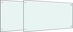 vidaXL - Spatschermen - keuken - 2 - st - 80x40 - cm - gehard - glas - wit