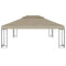 vidaXL - Prieeldak - 2-laags - 4x3m - 310 - g/m² - taupe