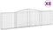 vidaXL - Schanskorven - 8 - st - gewelfd - 400x30x100/120 - cm - ijzer