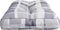 vidaXL - Palletkussen - ruitpatroon - 80x40x12 - cm - stof - ruitpatroon - grijs