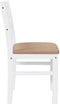 vidaXL - Eetkamerstoelen - met - kussens - 2 - st - massief - hout - rubber - wit