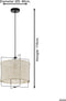 EGLO Bridekirk - Hanglamp - Ø 40 cm - Staal/Linnen - Zwart/Beige
