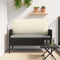 vidaXL - Palletkussen - voor - Rugsteun - Crème - 120x40x12 - cm - Oxford - Stof