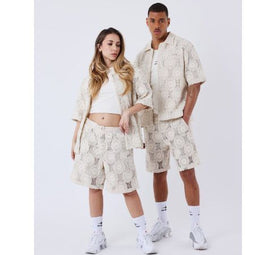 Kalash x PXP - Unisex Shorts - Geborduurd patchwork - Maat XXL
