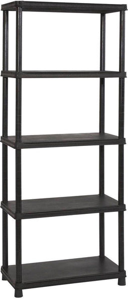 Keter Plus Shelf 80/5 - Kunststof Stellingkast - 5 Planken - 80x40x187cm - Zwart