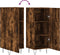 vidaXL - Dressoir - 34,5x34x90 - cm - bewerkt - hout - gerookt - eiken