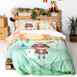 Happy Friday Duvet cover set 2 pieces Camping 180x220 cm (Single) Multicolor