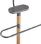 Holstebro moderne en multifunctionele kapstok met 2 haken of hangers voor heren- of dameskleding, afmetingen (H x L x B) 112 x 28,8 x 46,5 cm, metaal en hout, kleur: grijs