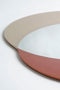 Mica Decorations Avilo - Wandspiegel - Abstract ontwerp - Donkerrood - L58 x B45 cm