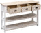 vidaXL - Dressoir - 115x30x76 - cm - hout - naturel - en - wit