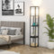 Coast Staande Vloerlamp met 3 Open Vakken - 2 USB-Poorten - 26 x 26 x 161 cm - Zwart