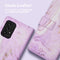 iMoshion Hoesje Geschikt voor Samsung Galaxy A53 Hoesje Met Pasjeshouder - iMoshion Design Bookcase smartphone - Paars / Purple Marble