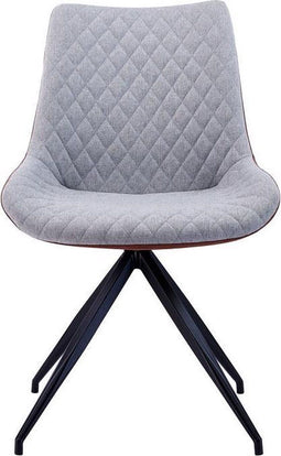 Feel Furniture - Eetkamerstoel - Fynn - Cognac-licht grijs