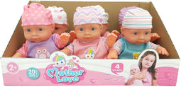 Mother Love Babypop + Geluid 20cm Assorti Display 6 Stuks