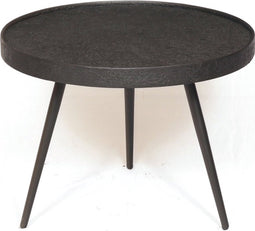 Zwarte salontafel - salontafel rond - bijzettafel 58 cm