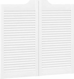 vidaXL - Draaideuren - lamellendesign - 1-paar - 90x100 - cm - wit