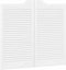vidaXL - Draaideuren - lamellendesign - 1-paar - 90x100 - cm - wit