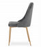 Velvet stoel - 4 stuks - donkergrijs - 88x49.5x55.5 cm