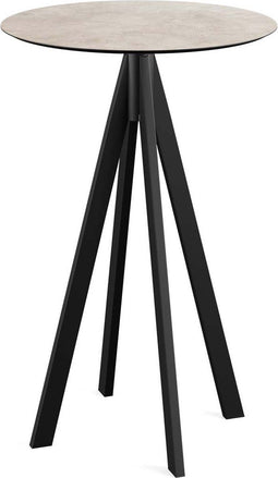 Infinity Statafel Zwart Frame + Moonstone HPL 70 cm - Essentials 120041370