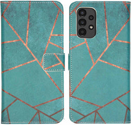 iMoshion Hoesje Geschikt voor Samsung Galaxy A13 (4G) Hoesje Met Pasjeshouder - iMoshion Design Softcase Bookcase - Blauw / Blue Graphic
