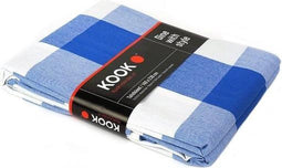 KOOK Tafelkleed Coated Ruit - Blauw - 140x230 cm