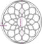 vidaXL - Tuinspiegel - rond - 60x3 - cm - ijzer - zandkleurig