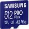 Samsung Pro Plus - microSDXC (2023) 512GB - UHS-I 180 MB/s - Blauw