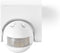 Nedis Bewegingsdetector - Binnen- en Buitenshuis - 3-Wire - Type-F (CEE 7/7) - 180 ° - 5 - 300 W - 300 W - 1200 W - 3 - 2000 Lux - Sensortechnologie: PIR - Sensorbereik: 0.0 - 12.0 m