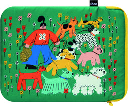 LOQI Laptop Sleeve - Dog Walking Large Recycled