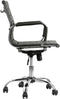Feel Furniture - Luxe Bureaustoel - Lage Rugleuning - Donkergrijs met Zilveren Frame