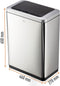 Durable Sensor NO Touch Duo 2x20L afvalbak, roestvrij staal, zilver, 40 liter