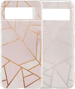 imoshion Hoesje Geschikt voor Google Pixel 8 Hoesje Siliconen - imoshion Design hoesje - Meerkleurig / Pink Graphic
