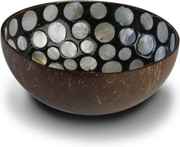 Noya - Coconut Bowl - Kokosnoot - Schaal Kom - Zilver Zwart Mother of Pearl
