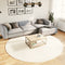 vidaXL - Vloerkleed - PAMPLONA - shaggy - hoogpolig - modern - Ø - 240 - cm - crèmekleur