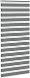 vidaXL - Zebra - rolgordijn - 110x200 - cm - stofbreedte - 105,9 - cm - donkergrijs