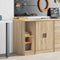 vidaXL - Garagekast - 30x51x85 - cm - massief - grenenhout - sonoma - eikenkleurig