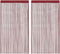 vidaXL - Draadgordijnen - 140x250 - cm - wijnrood - 2 - st