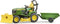 Bruder John Deere zitmaaier met aanhanger en tuinman