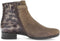 Gabor Dames Enkellaarsjes - Suede - Croco details - Bruin