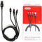 Unitek C14049BK - Kabel - USB-C naar Micro-USB/Lightning - Zwart