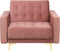 Fauteuil ABERDEEN Fluweel Roze