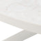 Stalux Ronde eettafel 'Daan' 120cm, kleur wit / wit marmer